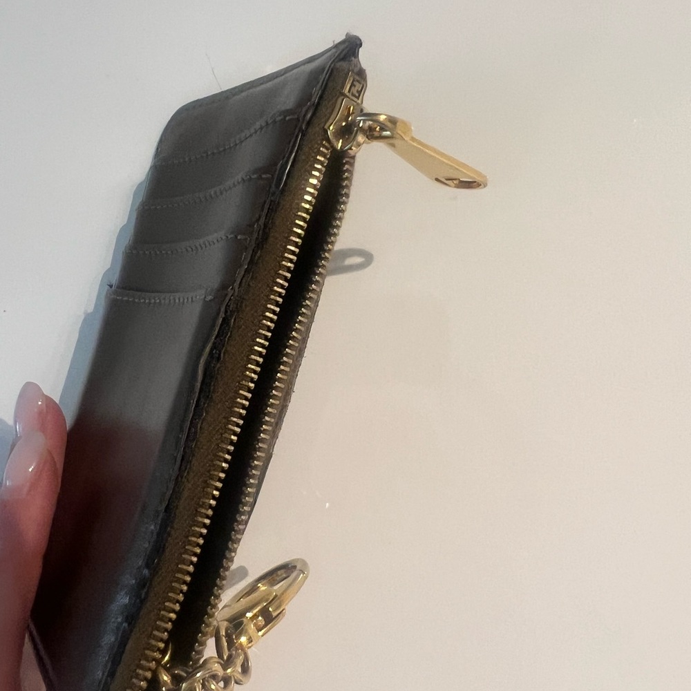 Fendi card zip wallet with keychain
